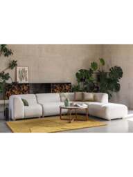 Heal's Lilli Left Hand Facing Curved Corner Sofa Chunky Boucle in Cream, Size 287x227x74 - thumbnail 3