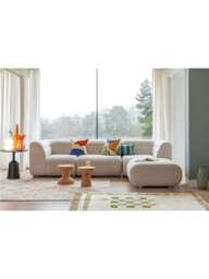 Heal's Lilli Left Hand Facing Curved Corner Sofa Chunky Boucle in Cream, Size 287x227x74 - thumbnail 2