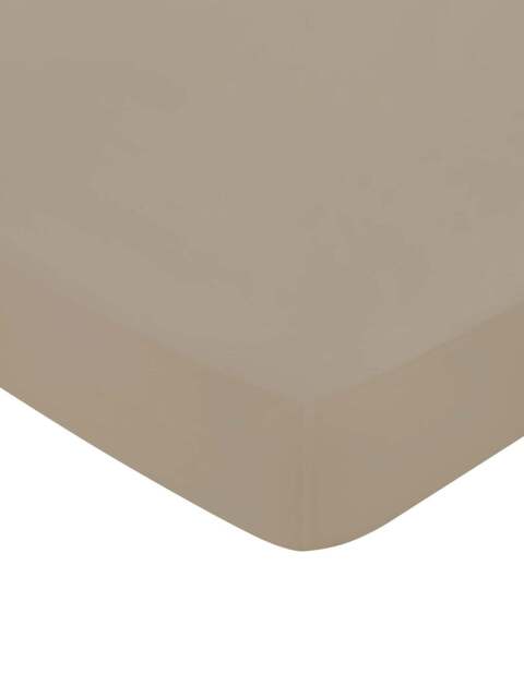 Bedeck of Belfast Fine Linens 400 Thread Count Sateen Plain Dye Cover Set Brown in Truffle, Cotton, Size Superking - image 1
