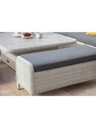 Bramblecrest Monterey Dove 8-Seater Rattan Curved Corner Sofa With Square Dual Height Table & 2 Benches in grey - thumbnail 5
