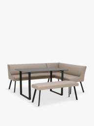 Barker and Stonehouse Belize Left Hand Corner Dining Set in Taupe - thumbnail 1