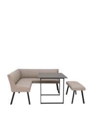 Barker and Stonehouse Belize Left Hand Corner Dining Set in Taupe - thumbnail 3