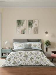 Bedeck of Belfast Emira Cover Set Size Teal in Soft Teal/Green, Cotton, Size King