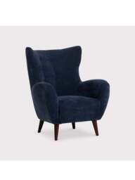 Barker and Stonehouse Lucian Fabric Armchair in Blue - thumbnail 2