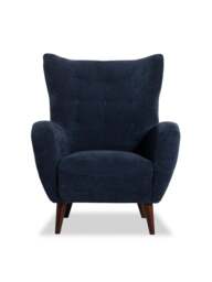 Barker and Stonehouse Lucian Fabric Armchair in Blue - thumbnail 1