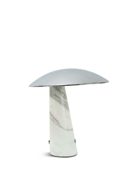 Heal's Abri Led Portable Table Lamp /white Volakas Marble in Chrome, Wood/Metal - image 1