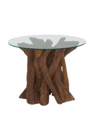 Barker and Stonehouse Whinfell Round Lamp Table in Brown - thumbnail 5
