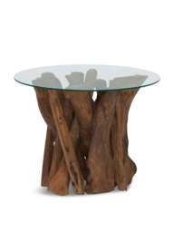 Barker and Stonehouse Whinfell Round Lamp Table in Brown