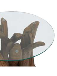 Barker and Stonehouse Whinfell Round Lamp Table in Brown - thumbnail 4