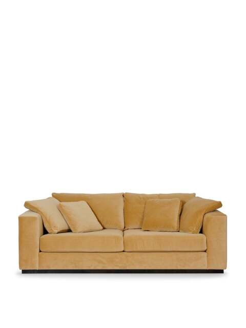 Heal's Trento 4 Seater Velvet Sofa in Camel, Wool, Size W226 x D10 - image 1