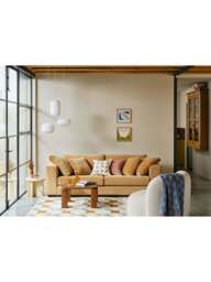 Heal's Trento 4 Seater Velvet Sofa in Camel, Wool, Size W226 x D10 - thumbnail 2