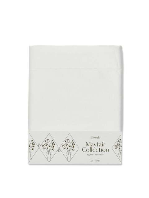 Fenwick at Home Mayfair Ultimate Fitted Sheet in White, Cotton, Size King - image 1