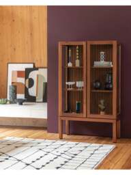Heal's Riga Display Cabinet in Walnut - thumbnail 2