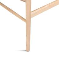 Barker and Stonehouse Thoren Ash Wood Open Back Dining Chair With Seat in Brown, Faux Leather - thumbnail 3