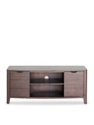 Barker and Stonehouse Zermatt Dark Reclaimed Wood 2 Door 2 Shelves Tv Unit in Brown