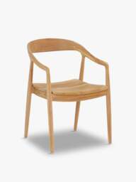 Barker and Stonehouse Semeru Teak Dining Chair With Arms in Wood - thumbnail 1