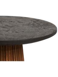 Barker and Stonehouse Trinidad Reclaimed Teak Wood Small Round Coffee Table in Brown - thumbnail 3
