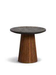 Barker and Stonehouse Trinidad Reclaimed Teak Wood Small Round Coffee Table in Brown