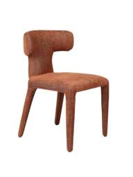 Libra Interiors Pair Of Milo Upholstered Dining Chairs In in Brown, Wood/Metal - thumbnail 2