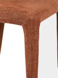 Libra Interiors Pair Of Milo Upholstered Dining Chairs In in Brown, Wood/Metal - thumbnail 4
