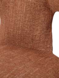 Libra Interiors Pair Of Milo Upholstered Dining Chairs In in Brown, Wood/Metal - thumbnail 3