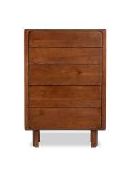 Barker and Stonehouse Zerina Walnut 5 Drawer Chest in Brown - thumbnail 1