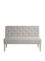 Barker and Stonehouse Medina Upholstered Dining Bench in Grey - thumbnail 2