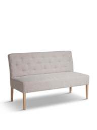 Barker and Stonehouse Medina Upholstered Dining Bench in Grey - thumbnail 1