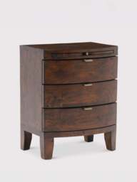 Barker and Stonehouse Navajos Reclaimed Wood 3 Drawer Wide Bedside Chest Of Drawers in Reclaimed Wood/Chestnut Finish, Wood/Metal - thumbnail 3