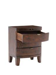 Barker and Stonehouse Navajos Reclaimed Wood 3 Drawer Wide Bedside Chest Of Drawers in Reclaimed Wood/Chestnut Finish, Wood/Metal - thumbnail 4