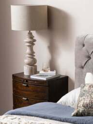 Barker and Stonehouse Navajos Reclaimed Wood 3 Drawer Wide Bedside Chest Of Drawers in Reclaimed Wood/Chestnut Finish, Wood/Metal - thumbnail 2