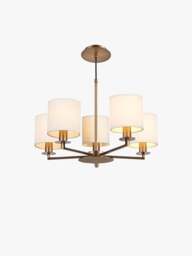 Dar Lighting Tyler Dual Mount 5 Light Pendant - Base Only in Antique Bronze - thumbnail 1