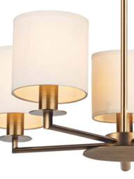 Dar Lighting Tyler Dual Mount 5 Light Pendant - Base Only in Antique Bronze - thumbnail 2