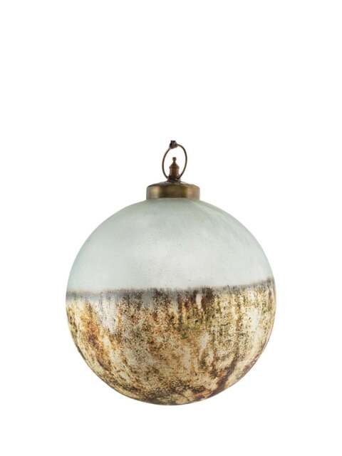 Nkuku Ngolo Glass Large Bauble in Aged Smoke