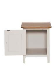 Barker and Stonehouse Mara Right Hand 1 Door Bedside Cabinet in White - thumbnail 3