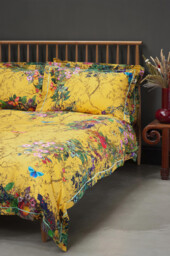 Timorous Beasties Bloomsbury Garden Duvet Cover Set - Size Double Yellow