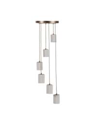 Heal's Reef Porcelain 6 Light Cluster Pendant in White - thumbnail 1