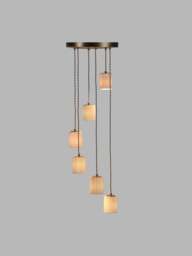 Heal's Reef Porcelain 6 Light Cluster Pendant in White - thumbnail 2