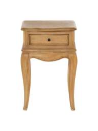 Barker and Stonehouse Cecile Light Wooden French Style 1 Drawer Bedside Table in Neutral - thumbnail 3