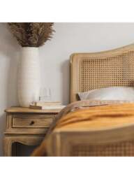 Barker and Stonehouse Cecile Light Wooden French Style 1 Drawer Bedside Table in Neutral - thumbnail 2