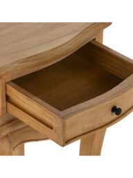 Barker and Stonehouse Cecile Light Wooden French Style 1 Drawer Bedside Table in Neutral - thumbnail 5