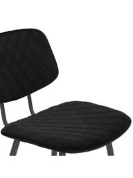 Barker and Stonehouse Archer Velvet Counter Stool in Black - thumbnail 4