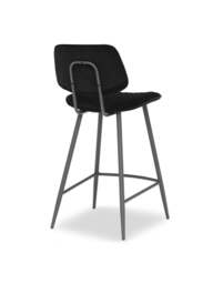 Barker and Stonehouse Archer Velvet Counter Stool in Black - thumbnail 3