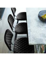 Barker and Stonehouse Archer Velvet Counter Stool in Black - thumbnail 2