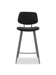 Barker and Stonehouse Archer Velvet Counter Stool in Black - thumbnail 1