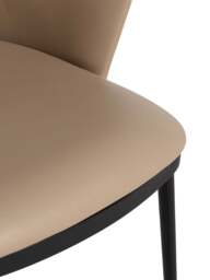 Barker and Stonehouse Shima Dining Chair in Brown, Faux Leather - thumbnail 4