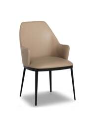 Barker and Stonehouse Shima Dining Chair in Brown, Faux Leather