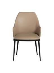 Barker and Stonehouse Shima Dining Chair in Brown, Faux Leather - thumbnail 2