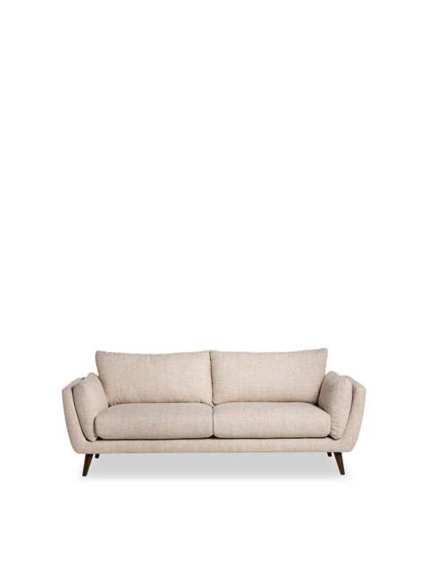 Barker and Stonehouse Malmo Neutral Fabric 3 Seater Sofa in White - image 1
