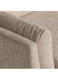 Barker and Stonehouse Malmo Neutral Fabric 3 Seater Sofa in White - thumbnail 2